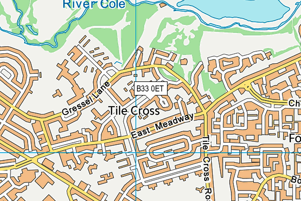 B33 0ET map - OS VectorMap District (Ordnance Survey)