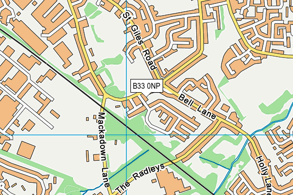 B33 0NP map - OS VectorMap District (Ordnance Survey)