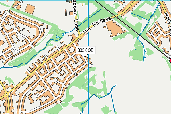B33 0QB map - OS VectorMap District (Ordnance Survey)