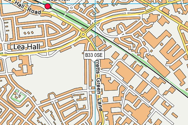 B33 0SE map - OS VectorMap District (Ordnance Survey)