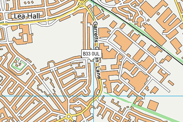 B33 0UL map - OS VectorMap District (Ordnance Survey)