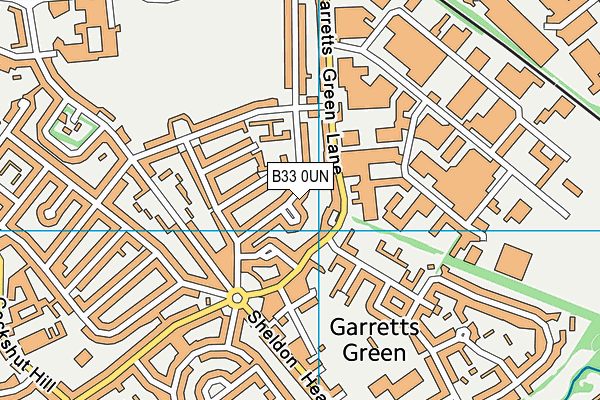 B33 0UN map - OS VectorMap District (Ordnance Survey)