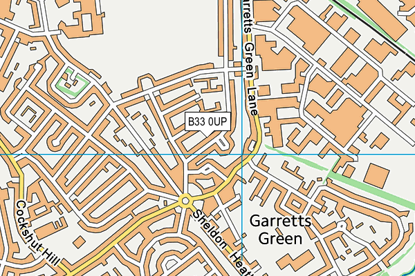 B33 0UP map - OS VectorMap District (Ordnance Survey)