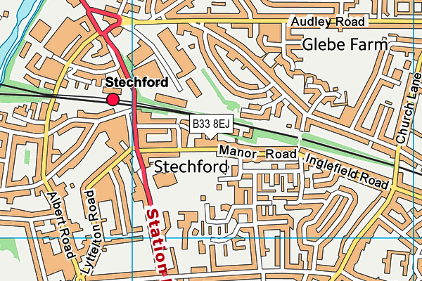 B33 8EJ map - OS VectorMap District (Ordnance Survey)