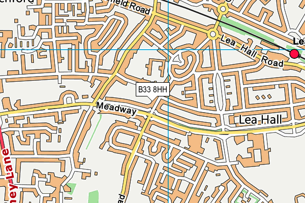 B33 8HH map - OS VectorMap District (Ordnance Survey)