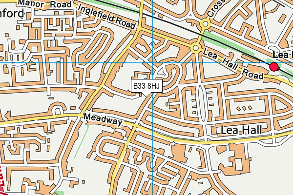 B33 8HJ map - OS VectorMap District (Ordnance Survey)