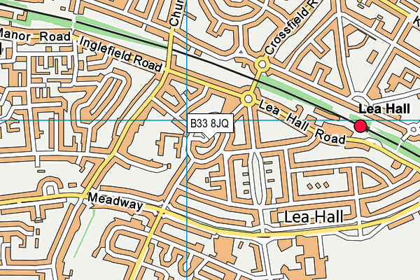 B33 8JQ map - OS VectorMap District (Ordnance Survey)