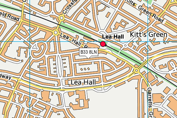 B33 8LN map - OS VectorMap District (Ordnance Survey)