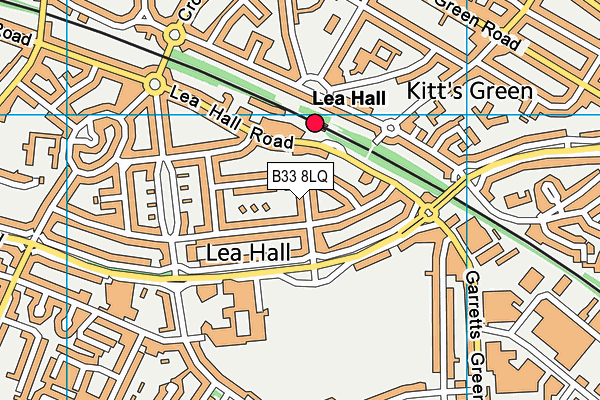 B33 8LQ map - OS VectorMap District (Ordnance Survey)