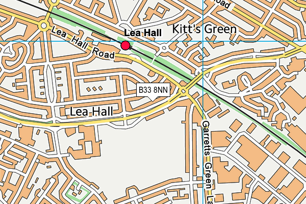 B33 8NN map - OS VectorMap District (Ordnance Survey)