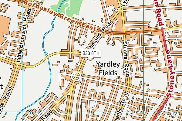Blakesley Hall Primary School map (B33 8TH) - OS VectorMap District (Ordnance Survey)