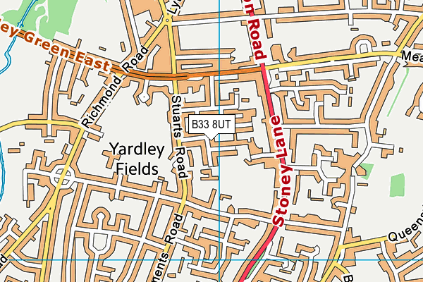 B33 8UT map - OS VectorMap District (Ordnance Survey)