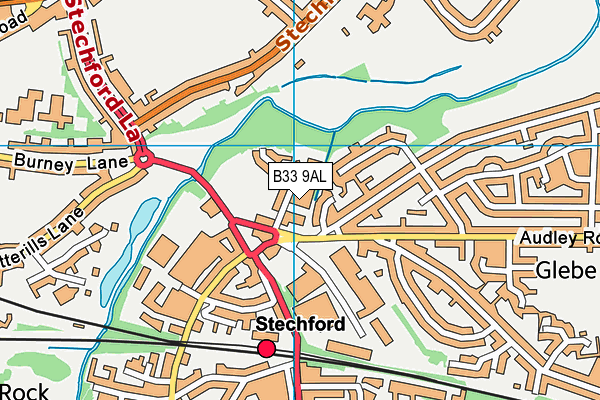 B33 9AL map - OS VectorMap District (Ordnance Survey)