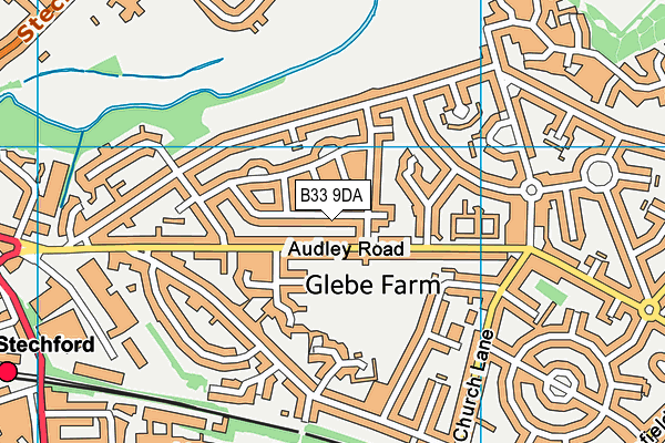 B33 9DA map - OS VectorMap District (Ordnance Survey)