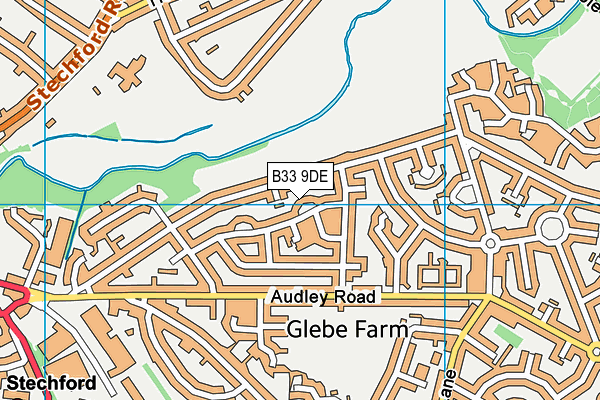 B33 9DE map - OS VectorMap District (Ordnance Survey)