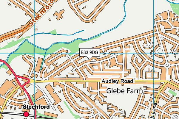 B33 9DG map - OS VectorMap District (Ordnance Survey)