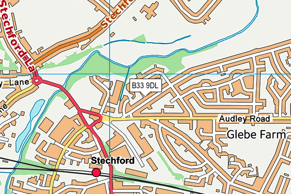 B33 9DL map - OS VectorMap District (Ordnance Survey)