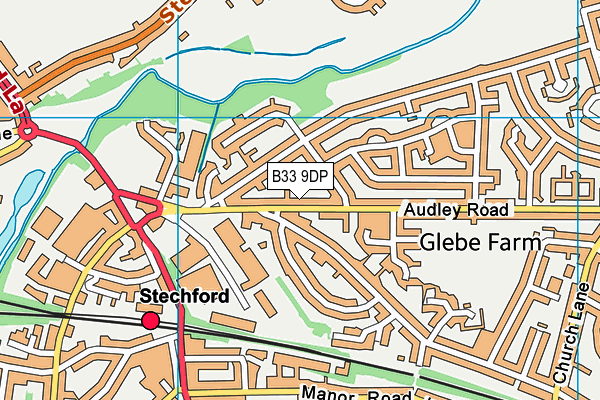 B33 9DP map - OS VectorMap District (Ordnance Survey)