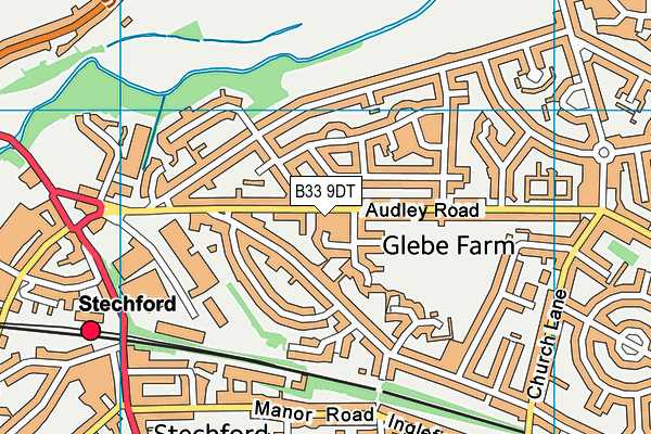 B33 9DT map - OS VectorMap District (Ordnance Survey)