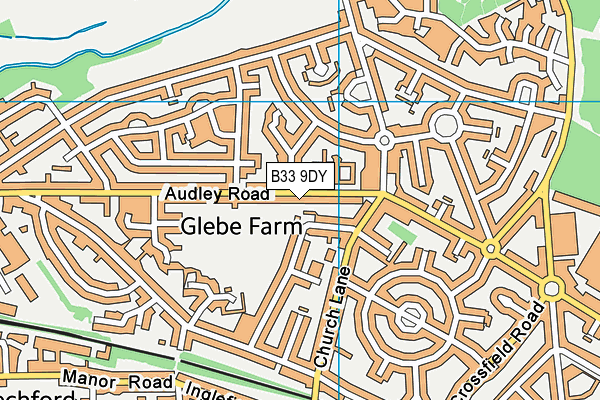 B33 9DY map - OS VectorMap District (Ordnance Survey)