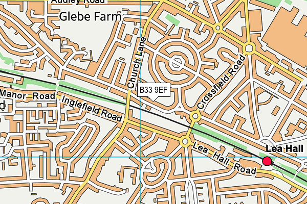 B33 9EF map - OS VectorMap District (Ordnance Survey)