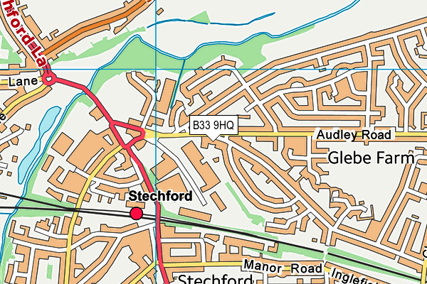 B33 9HQ map - OS VectorMap District (Ordnance Survey)