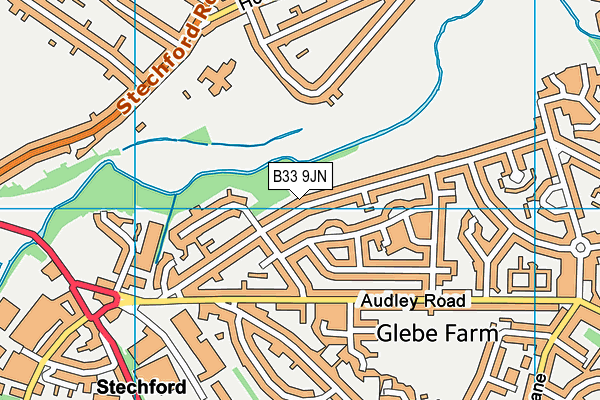 B33 9JN map - OS VectorMap District (Ordnance Survey)