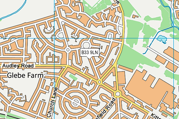 B33 9LN map - OS VectorMap District (Ordnance Survey)