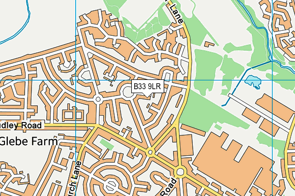 B33 9LR map - OS VectorMap District (Ordnance Survey)