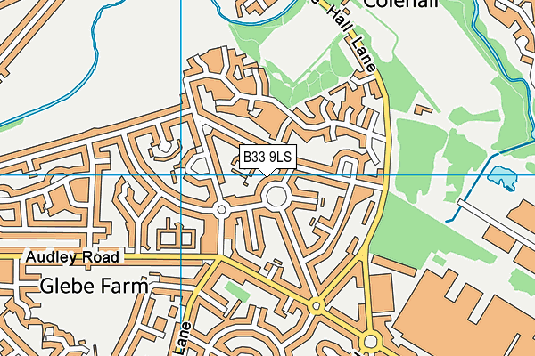B33 9LS map - OS VectorMap District (Ordnance Survey)
