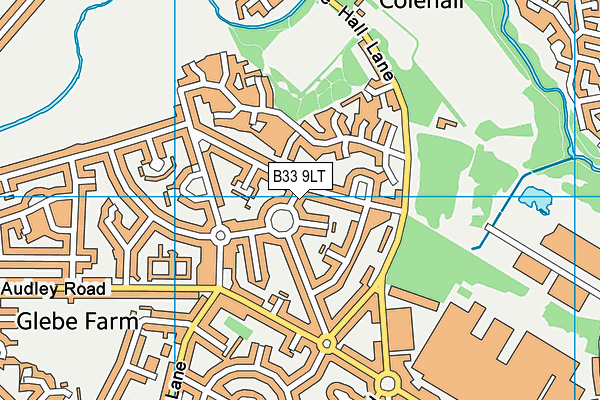 B33 9LT map - OS VectorMap District (Ordnance Survey)