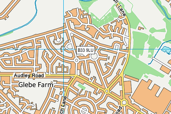 B33 9LU map - OS VectorMap District (Ordnance Survey)