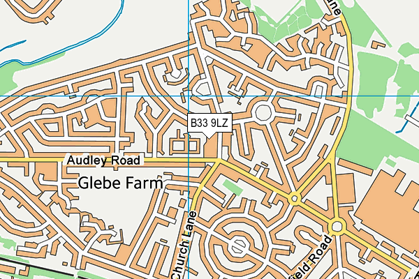 B33 9LZ map - OS VectorMap District (Ordnance Survey)