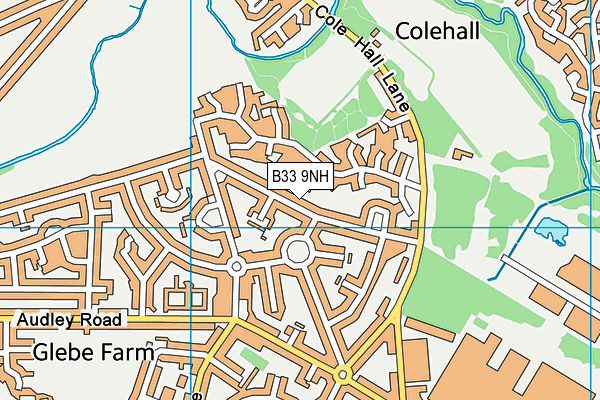 B33 9NH map - OS VectorMap District (Ordnance Survey)