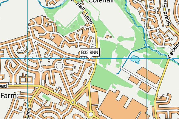 B33 9NN map - OS VectorMap District (Ordnance Survey)