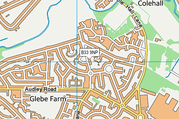 B33 9NP map - OS VectorMap District (Ordnance Survey)