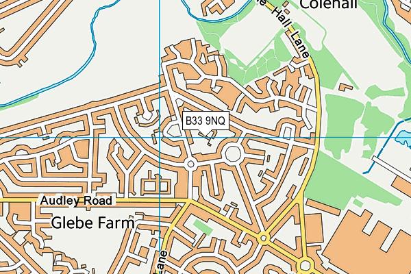 B33 9NQ map - OS VectorMap District (Ordnance Survey)