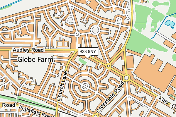 B33 9NY map - OS VectorMap District (Ordnance Survey)