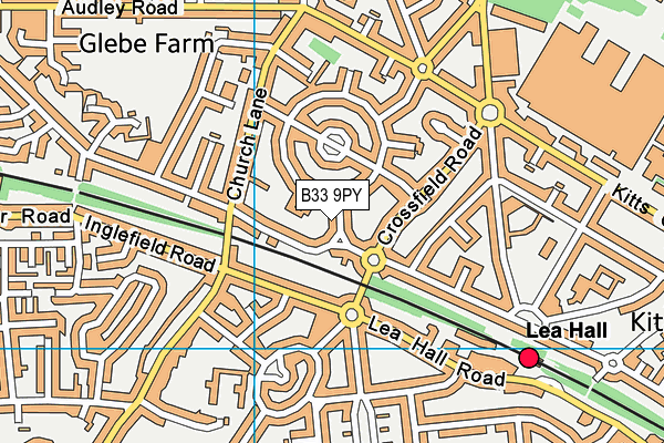 B33 9PY map - OS VectorMap District (Ordnance Survey)