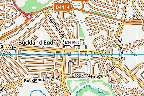 B34 6NR map - OS VectorMap District (Ordnance Survey)