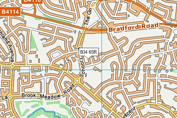 B34 6SR map - OS VectorMap District (Ordnance Survey)
