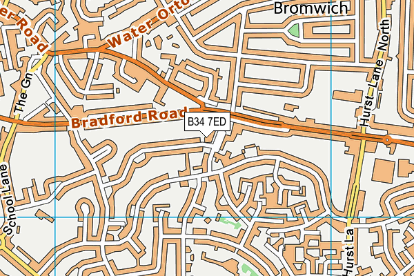 B34 7ED map - OS VectorMap District (Ordnance Survey)