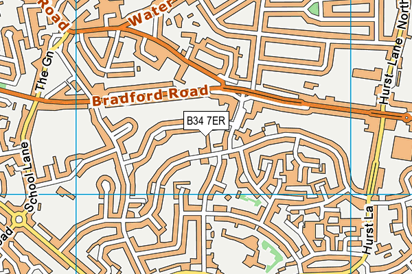 B34 7ER map - OS VectorMap District (Ordnance Survey)