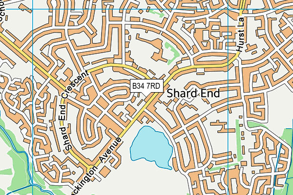 SILVER BIRCH SCHOOL map (B34 7RD) - OS VectorMap District (Ordnance Survey)