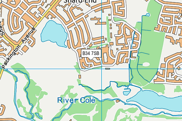 B34 7SB map - OS VectorMap District (Ordnance Survey)