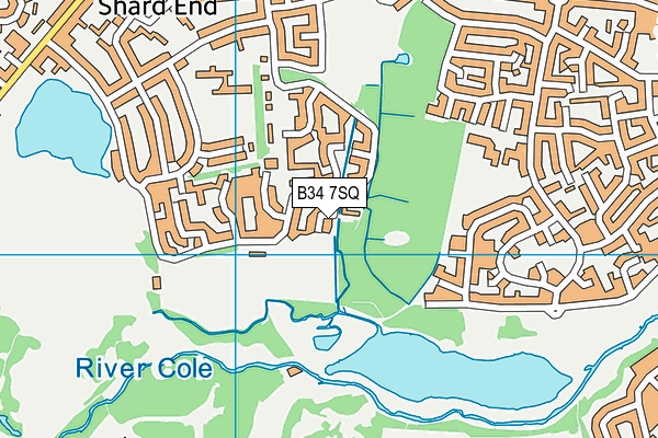 B34 7SQ map - OS VectorMap District (Ordnance Survey)