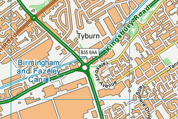 B35 6AA map - OS VectorMap District (Ordnance Survey)