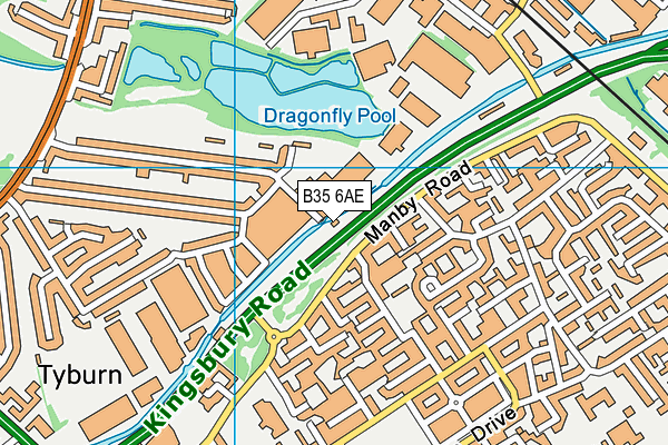 B35 6AE map - OS VectorMap District (Ordnance Survey)