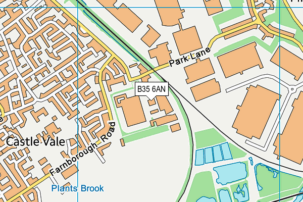 B35 6AN map - OS VectorMap District (Ordnance Survey)