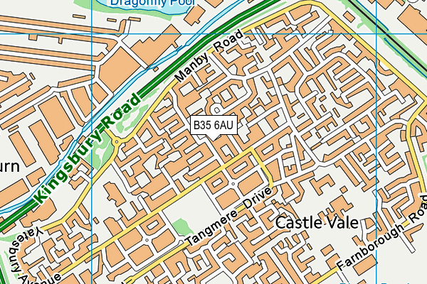 B35 6AU map - OS VectorMap District (Ordnance Survey)
